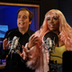 Piotr Michael as Steve Buscemi and Lyric Lewis as Nicki Minaj (Photo: Scott Everett White / The CW)